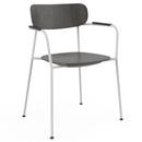 Scope Armchair, Eiche mattschwarz lackiert, Light sandy grey