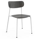 Scope Chair, Eiche mattschwarz lackiert, Light sandy grey