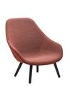 About A Lounge Chair High AAL 92, Steelcut Trio 515 - rosa, Eiche schwarz lackiert, Ohne Sitzkissen