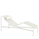 Palissade Chaise Longue, Cream white, Ohne Auflage, Mit Nackenkissen