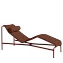 Palissade Chaise Longue, Iron red, Mit Auflage, Mit Nackenkissen