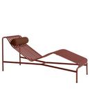 Palissade Chaise Longue, Iron red, Ohne Auflage, Mit Nackenkissen