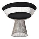 Platner Armlehnsessel, Leder Volo, Black