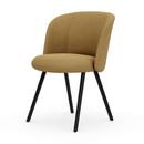 Mikado Side Chair, Aluminium pulverbeschichtet basic dark, Dumet, Ocker melange, Filzgleiter für harte Böden