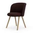 Mikado Side Chair, Eiche natur, Plano, Dunkelrot / nero, Filzgleiter für harte Böden