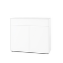 Nex Pur Box 2.0 mit Schubkästen und Türen , 48 cm, H 100 cm x B 120 cm (mit Doppeltür und Schubkästen), Weiß
