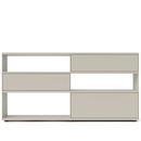 Flow Q Highboard, 200 cm, 101,7 cm (2 Schubladen und 1 Klappe), Silk