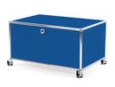 USM Haller Druckercontainer, 75 cm, Enzianblau RAL 5010, Mit Rollen