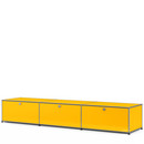 USM Haller Lowboard XL, individualisierbar, Goldgelb RAL 1004, Mit 3 Klappen, 50 cm