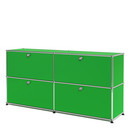 USM Haller Sideboard L, individualisierbar, USM grün, Mit 2 Klappen, Mit 2 Klappen