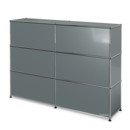 USM Haller Theke Typ 1, Mittelgrau RAL 7005, 150 cm (2 Elemente), 50 cm