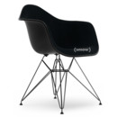 Eames Plastic Armchair RE DAR, Tiefschwarz, Mit Vollpolsterung, Nero, Standardhöhe - 43 cm, Beschichtet basic dark