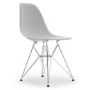 Eames Plastic Side Chair RE DSR, Cotton white, Ohne Polsterung, Ohne Polsterung, Standardhöhe - 43 cm, Verchromt