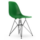 Eames Plastic Side Chair RE DSR, Grün, Ohne Polsterung, Ohne Polsterung, Standardhöhe - 43 cm, Beschichtet basic dark