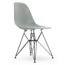 Eames Plastic Side Chair RE DSR, Hellgrau, Ohne Polsterung, Ohne Polsterung, Standardhöhe - 43 cm, Beschichtet basic dark