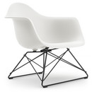 Eames Plastic Armchair RE LAR, Weiß, Ohne Polsterung, Beschichtet basic dark