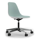 Eames Plastic Side Chair RE PSCC, Cotton white, Mit Vollpolsterung, Dunkelblau / elfenbein