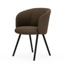 Mikado Armchair, Aluminium pulverbeschichtet basic dark, Dumet, Sand melange, Gleiter für Teppichboden