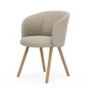 Mikado Armchair, Eiche natur, Nubia, Crème / perle, Filzgleiter für harte Böden