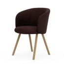 Mikado Armchair, Eiche natur, Plano, Dunkelrot / nero, Gleiter für Teppichboden