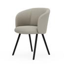 Mikado Armchair, Aluminium pulverbeschichtet basic dark, Plano, Pergament / cremeweiß, Filzgleiter für harte Böden