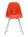 Vitra - Eames Fiberglass Chair DSX, Eames red orange, Glanzchrom