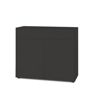 Nex Pur Box 2.0 mit Schubkästen und Türen  48 cm|H 100 cm x B 120 cm (mit Doppeltür und Schubkästen)|Graphit
