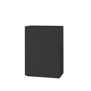 Nex Pur Box 2.0 mit Schubkästen und Türen  40 cm|H 100 cm x B 80 cm (mit Doppeltür und Schubkästen)|Graphit