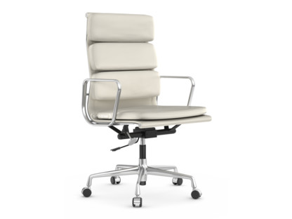 Soft Pad Chair EA 219 Poliert|Leder Standard snow, Plano weiß|Weich für harte Böden